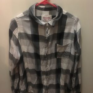 Black and white plaid flannel